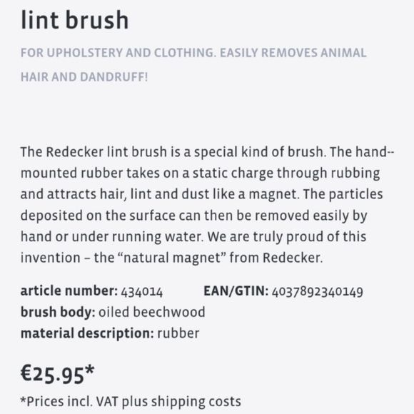 🍄 Redecker - Lint Brush - Picture 3 of 3